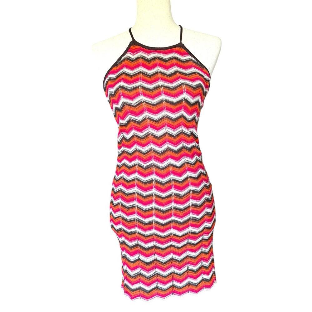 Forever 21 Women's Knit Chevron Halter Sun Dress Small